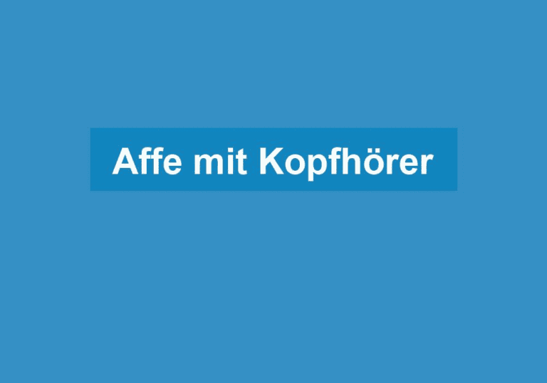 Mehr über den Artikel erfahren Affe mit Kopfhörer