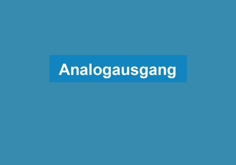 Mehr über den Artikel erfahren Analogausgang