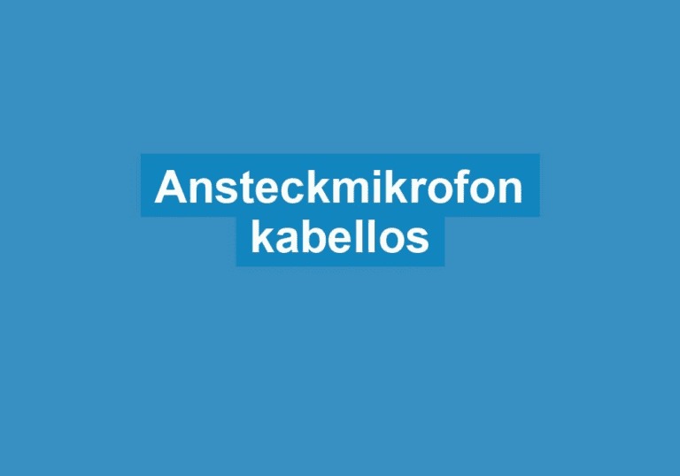 Mehr über den Artikel erfahren Ansteckmikrofon kabellos