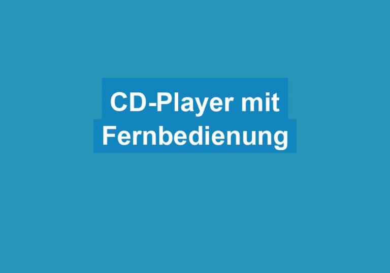 Mehr über den Artikel erfahren CD-Player mit Fernbedienung