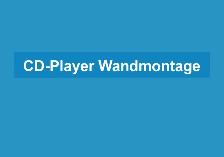 Mehr über den Artikel erfahren CD-Player Wandmontage
