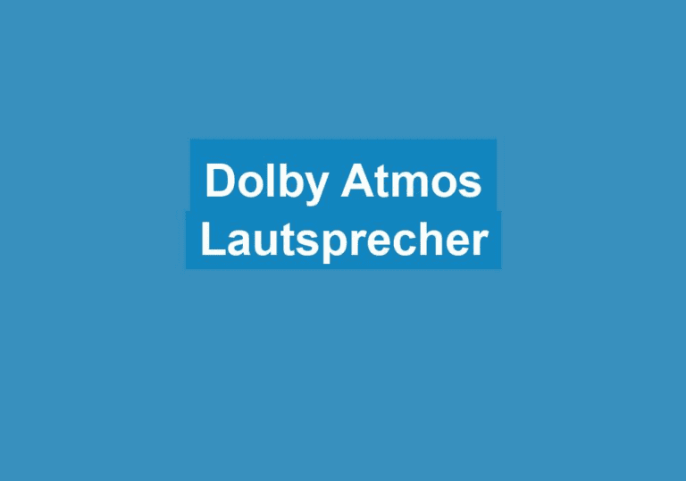 Mehr über den Artikel erfahren Dolby Atmos Lautsprecher