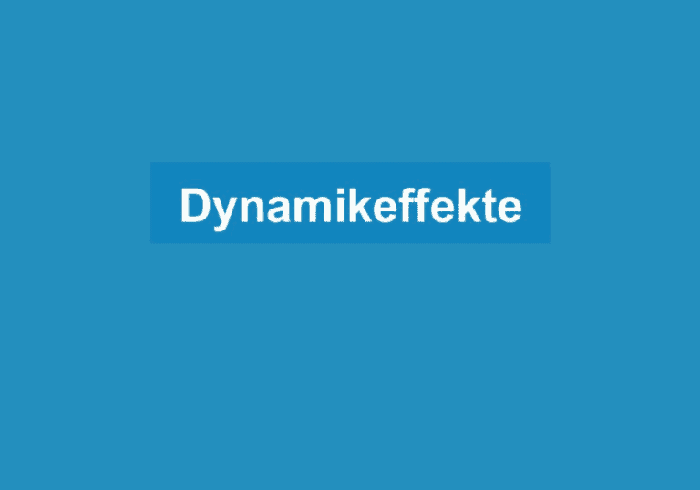 Mehr über den Artikel erfahren Dynamikeffekte