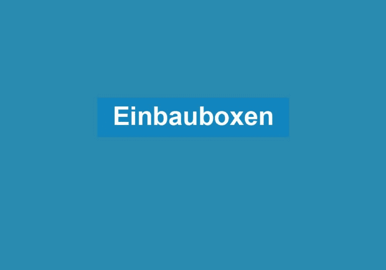 Mehr über den Artikel erfahren Einbauboxen