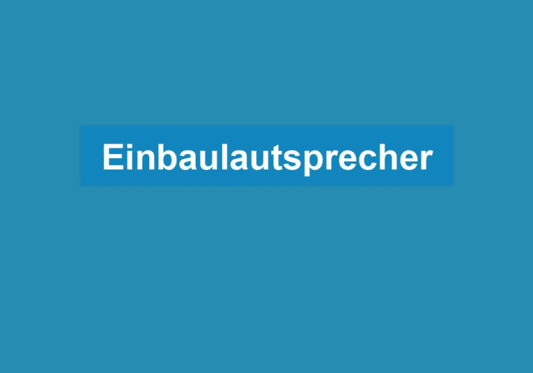Mehr über den Artikel erfahren Einbaulautsprecher