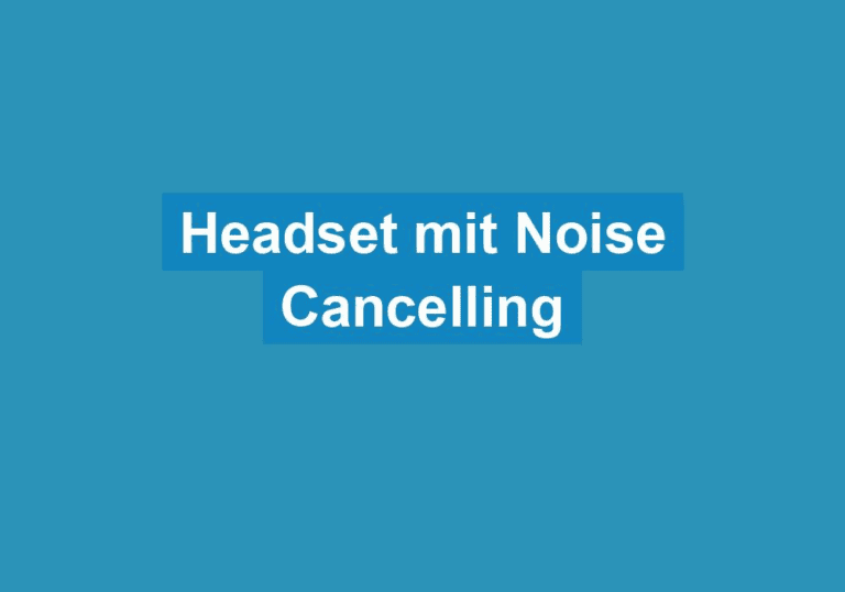 Mehr über den Artikel erfahren Headset mit Noise Cancelling