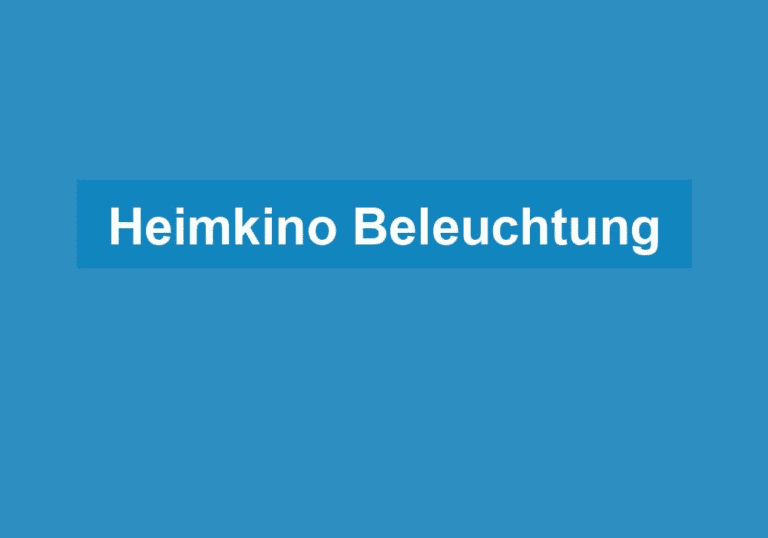 Mehr über den Artikel erfahren Heimkino Beleuchtung