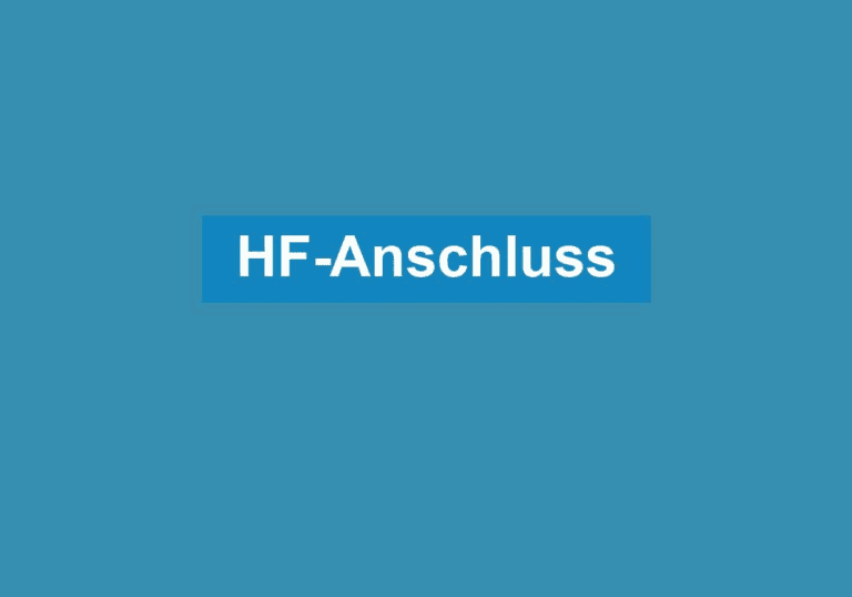 Mehr über den Artikel erfahren HF-Anschluss