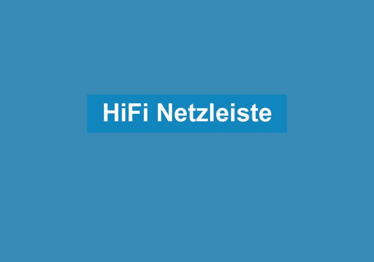 Mehr über den Artikel erfahren HiFi Netzleiste