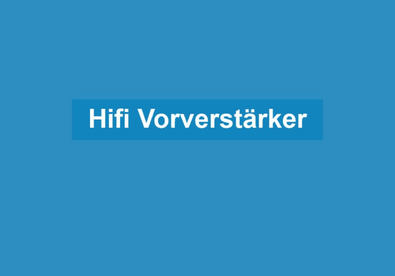 Mehr über den Artikel erfahren Hifi Vorverstärker