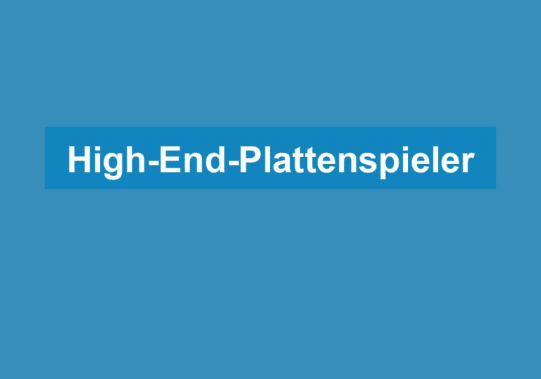 Mehr über den Artikel erfahren High-End-Plattenspieler