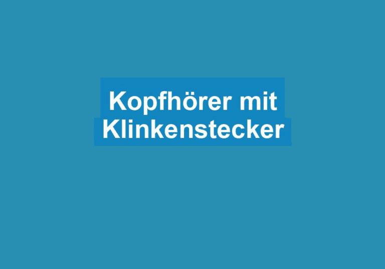 Mehr über den Artikel erfahren Kopfhörer mit Klinkenstecker