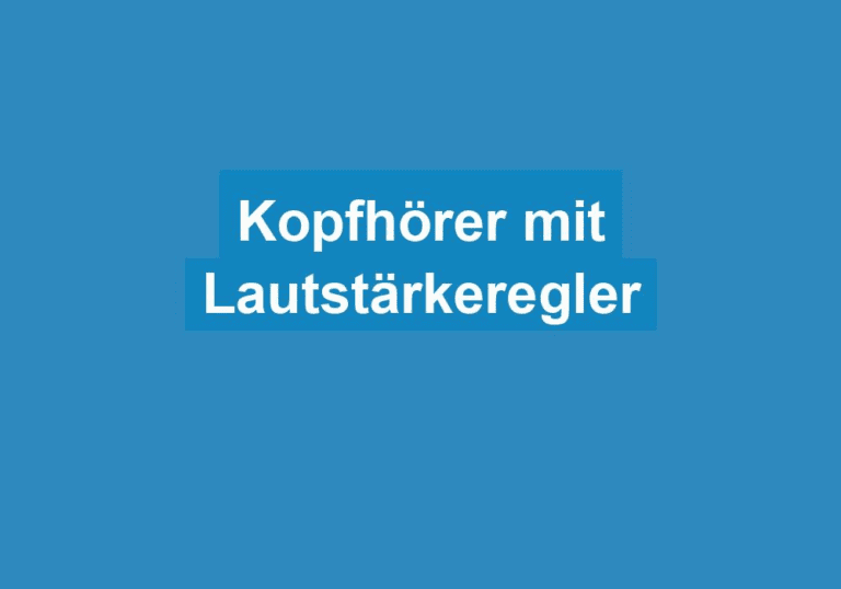 Mehr über den Artikel erfahren Kopfhörer mit Lautstärkeregler