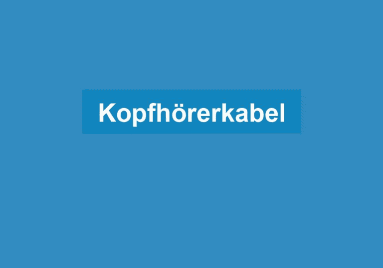 Mehr über den Artikel erfahren Kopfhörerkabel