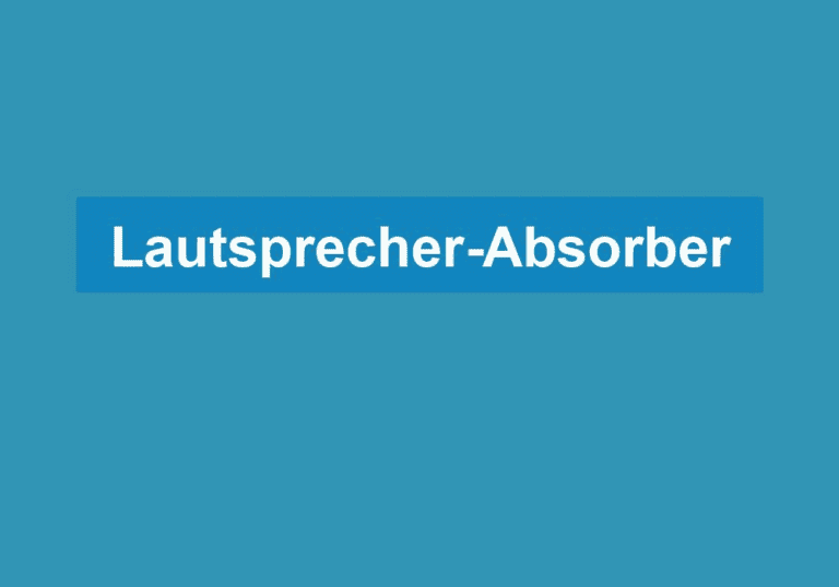 Mehr über den Artikel erfahren Lautsprecher-Absorber