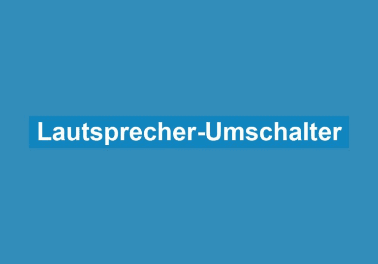 Mehr über den Artikel erfahren Lautsprecher-Umschalter