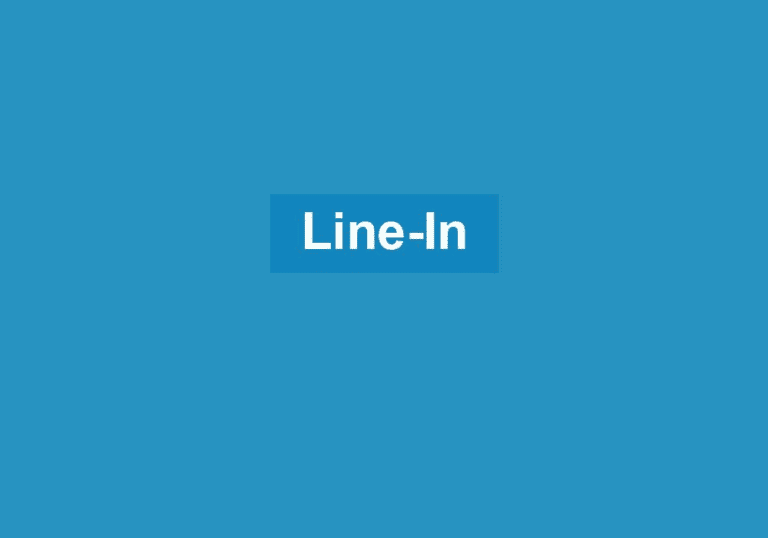 Mehr über den Artikel erfahren Line-In