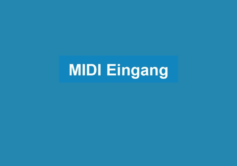 Mehr über den Artikel erfahren MIDI Eingang