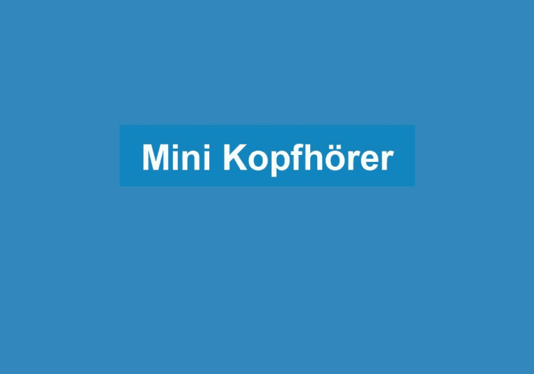 Mehr über den Artikel erfahren Mini Kopfhörer