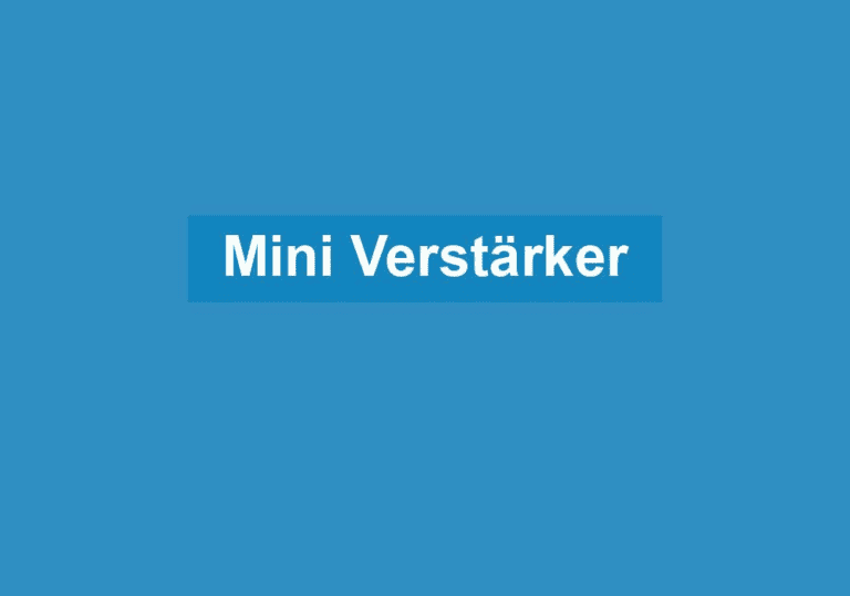 Mehr über den Artikel erfahren Mini Verstärker