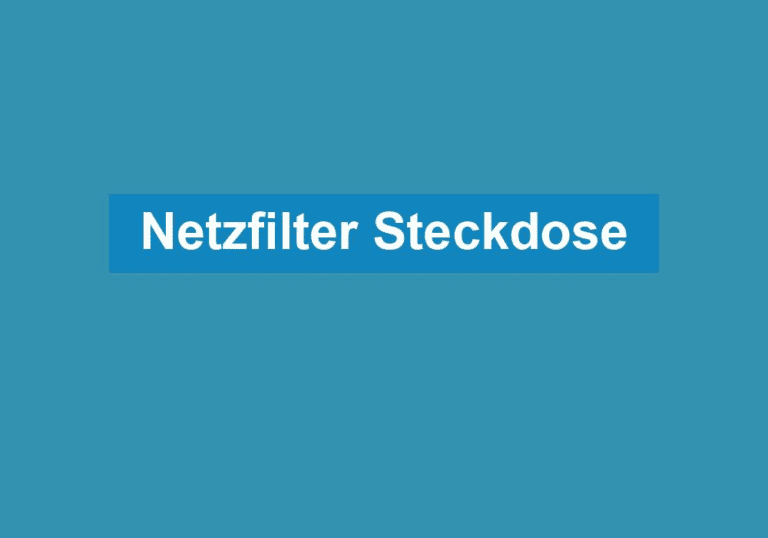 Mehr über den Artikel erfahren Netzfilter Steckdose