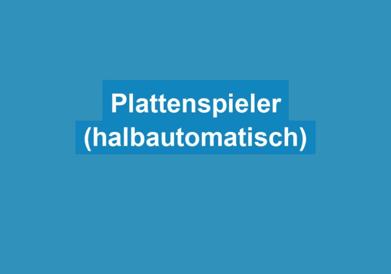 Mehr über den Artikel erfahren Plattenspieler (halbautomatisch)