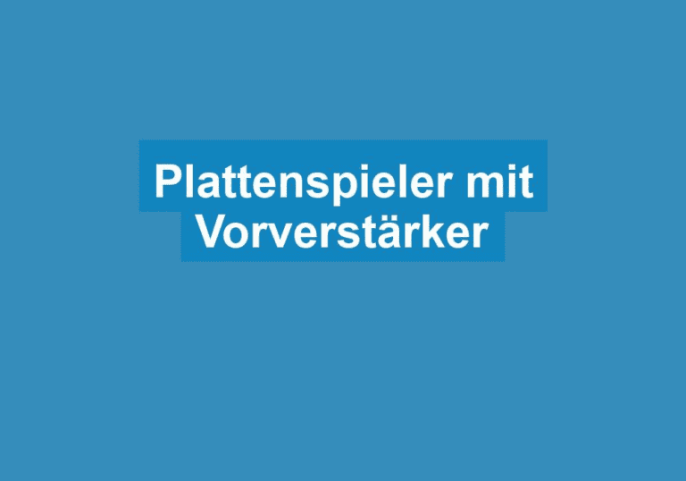 Mehr über den Artikel erfahren Plattenspieler mit Vorverstärker