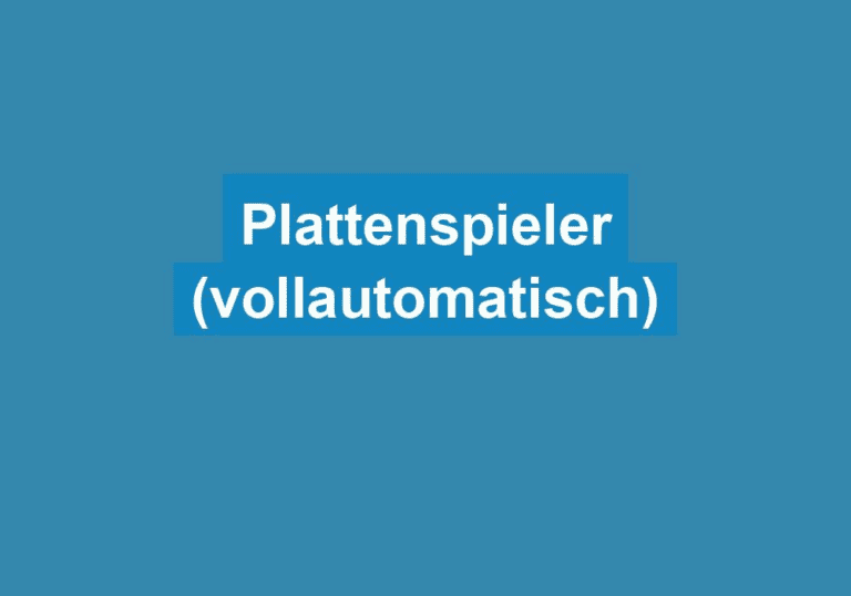 Mehr über den Artikel erfahren Plattenspieler (vollautomatisch)