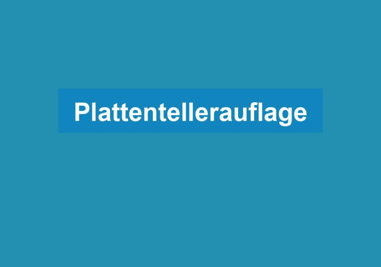 Mehr über den Artikel erfahren Plattentellerauflage