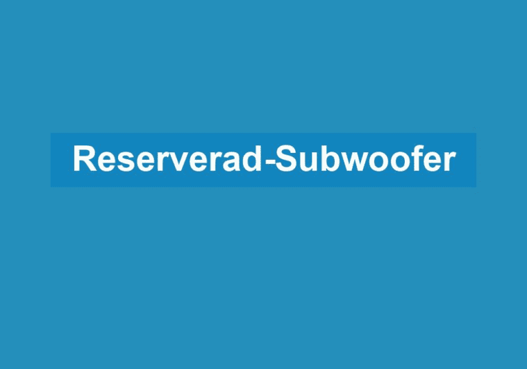 Mehr über den Artikel erfahren Reserverad Subwoofer