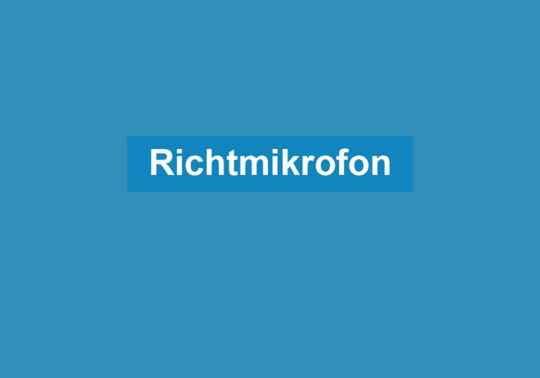 Mehr über den Artikel erfahren Richtmikrofon