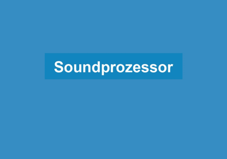 Mehr über den Artikel erfahren Soundprozessor