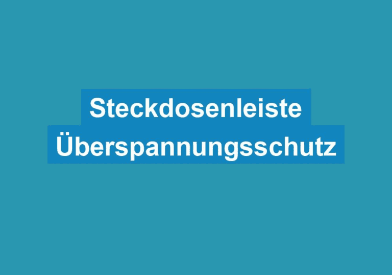 Mehr über den Artikel erfahren Steckdosenleiste Überspannungsschutz