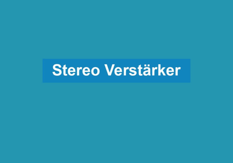 Mehr über den Artikel erfahren Stereo Verstärker