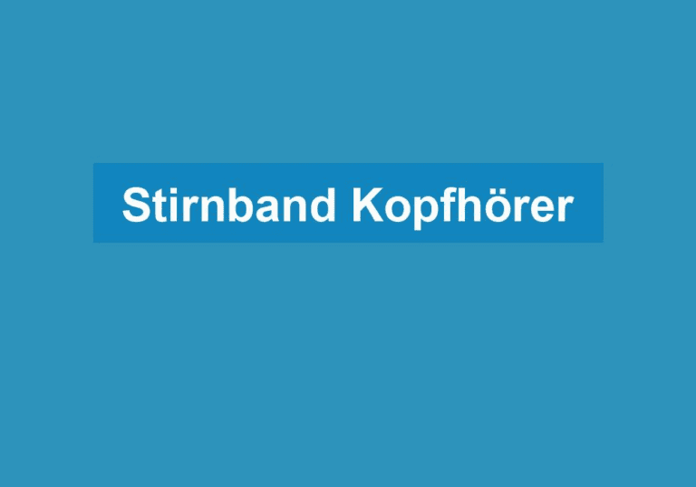Mehr über den Artikel erfahren Stirnband Kopfhörer