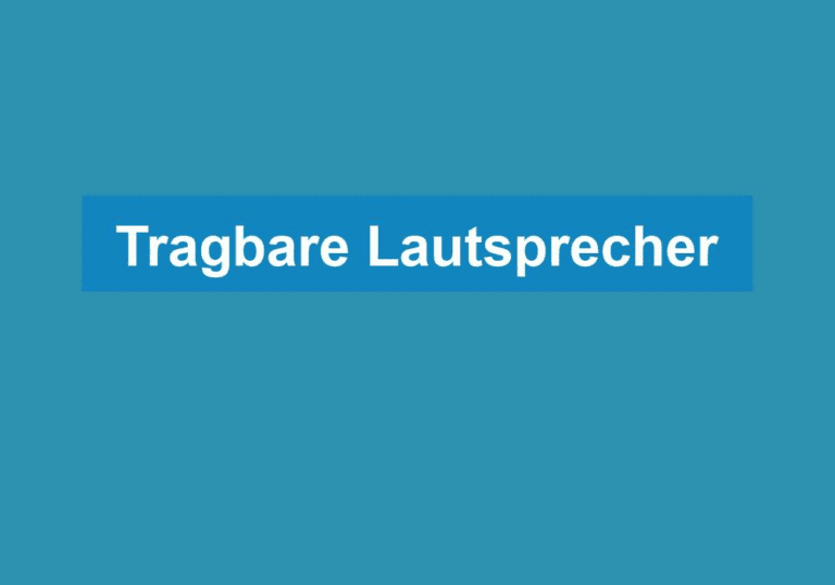 Mehr über den Artikel erfahren Tragbare Lautsprecher