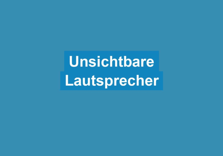 Mehr über den Artikel erfahren Unsichtbare Lautsprecher