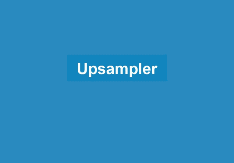 Mehr über den Artikel erfahren Upsampler