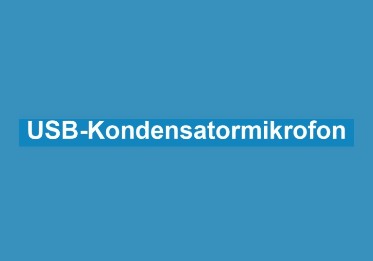 Mehr über den Artikel erfahren USB-Kondensatormikrofon