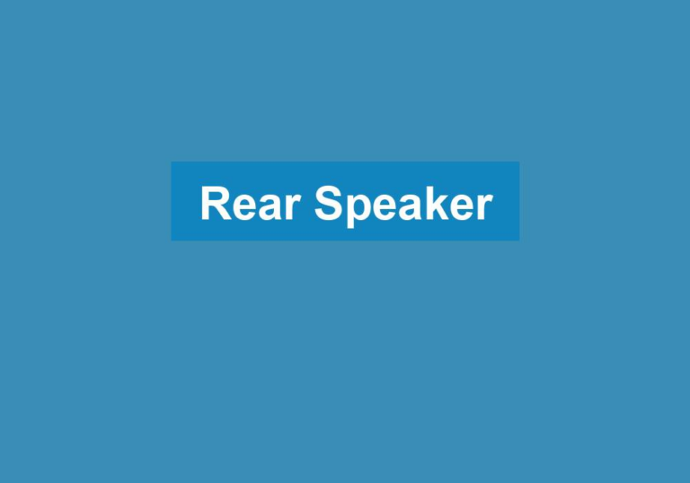 Mehr über den Artikel erfahren Rear Speaker